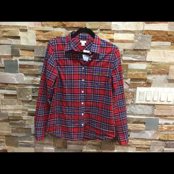 J. Crew Tops - J.CREW Plaid Shirt